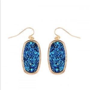 CHICBOMB Blue and Gold Earrings